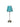 Vesper teal and pink shade on a silver rechargeable lamp base